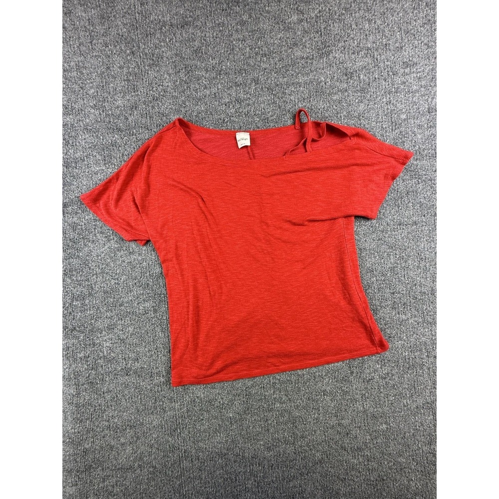 Kaileigh‎ Shirt Womens Small Red Boat Neck Dolman Short Sleeve Jersey Basic Top